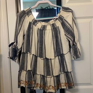 Striped/Floral Blouse